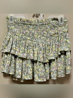 Women’s Floral Tiered Mini Skort Sz M NWT No Comment- Green